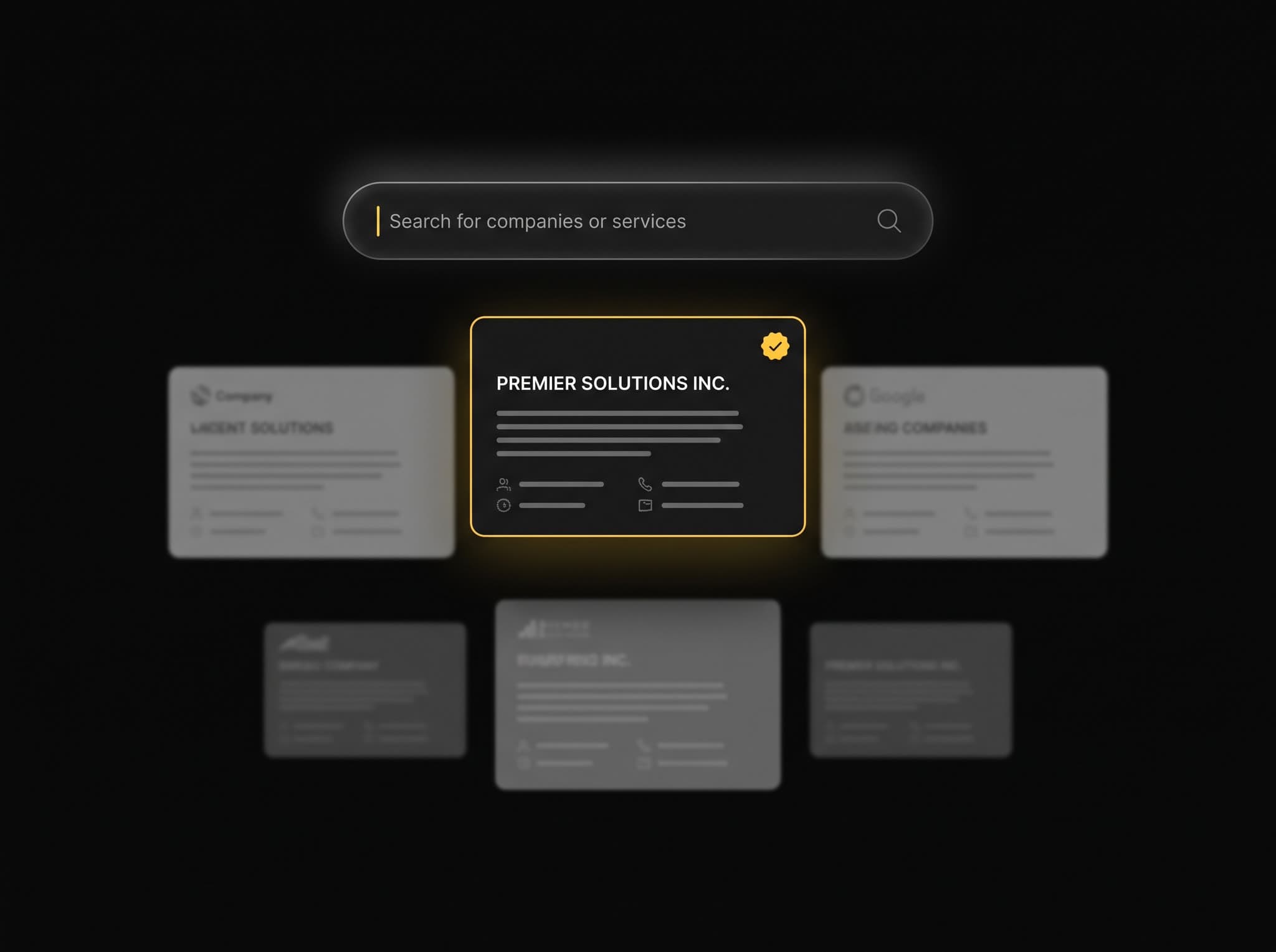 Resultados de pesquisa com uma empresa a subir de posição.
